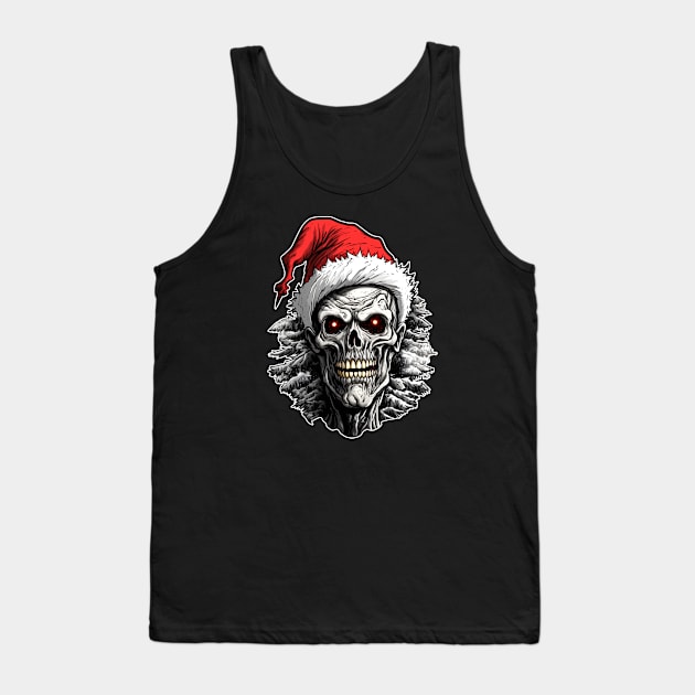 Zombie Santa Merry Christmas Tank Top by beangeerie